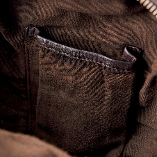 Рюкзак Dr.Koffer из натуральной кожи темно-коричневый