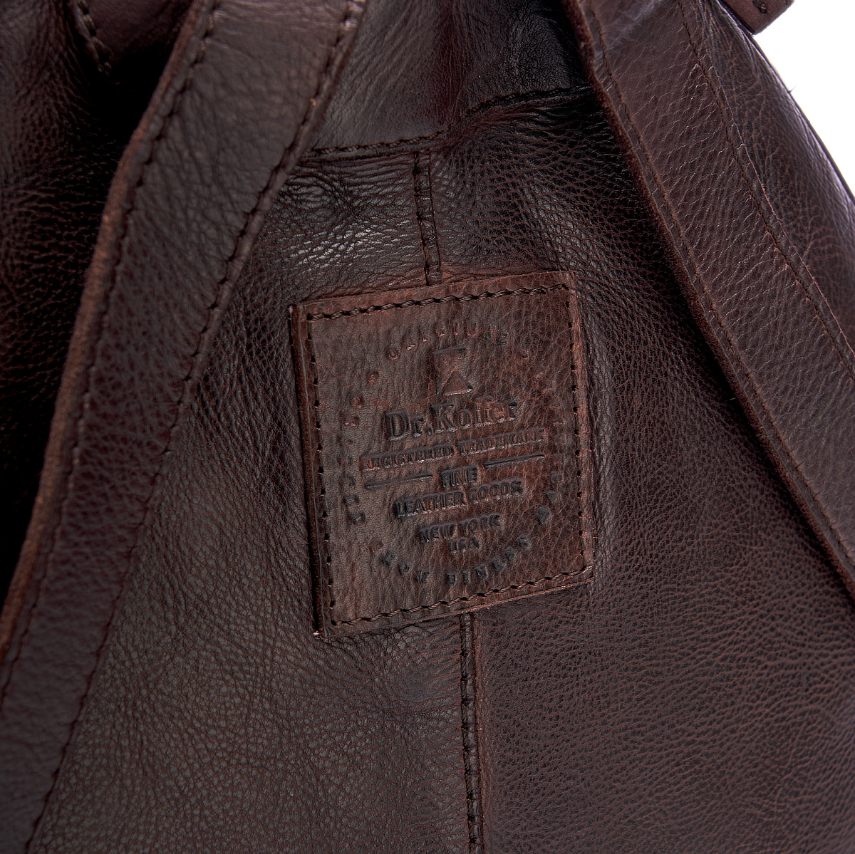 Рюкзак Dr.Koffer из натуральной кожи темно-коричневый