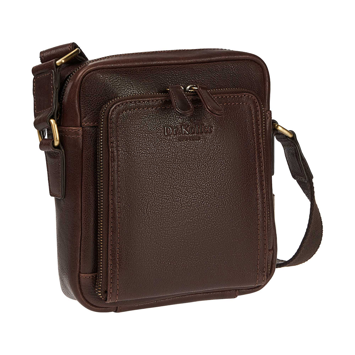 Сумка через плечо Dr.Koffer из натуральной кожи коричневая
