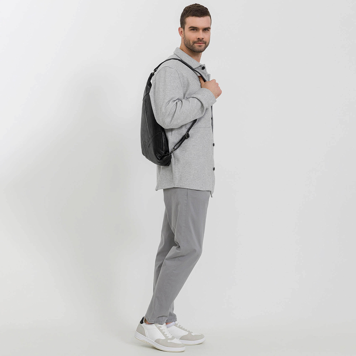 Рюкзак Dr.Koffer из натуральной кожи черный