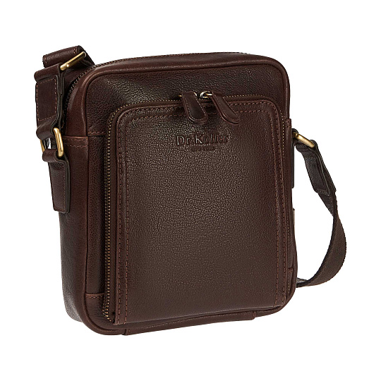 Сумка через плечо Dr.Koffer из натуральной кожи коричневая