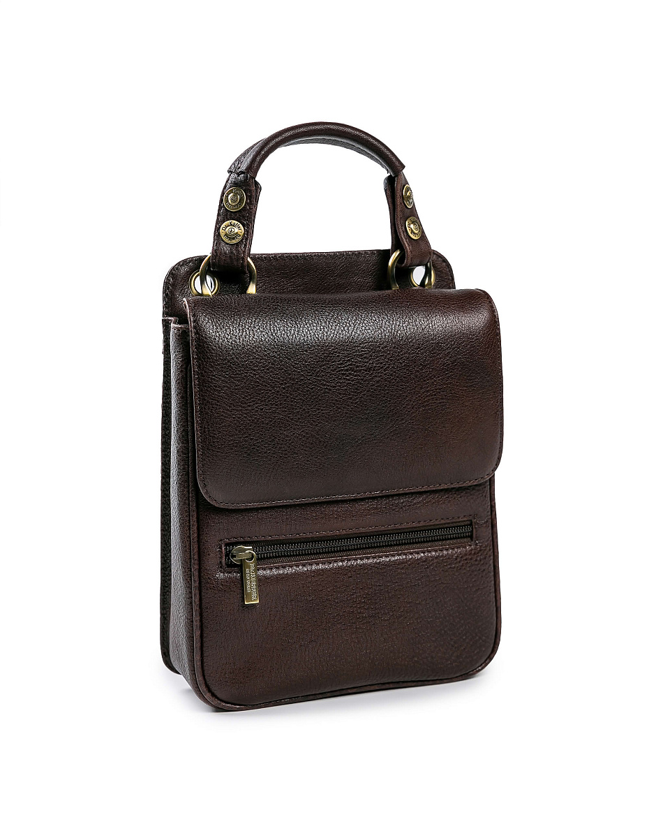 Сумка через плечо Dr.Koffer из натуральной кожи коричневая