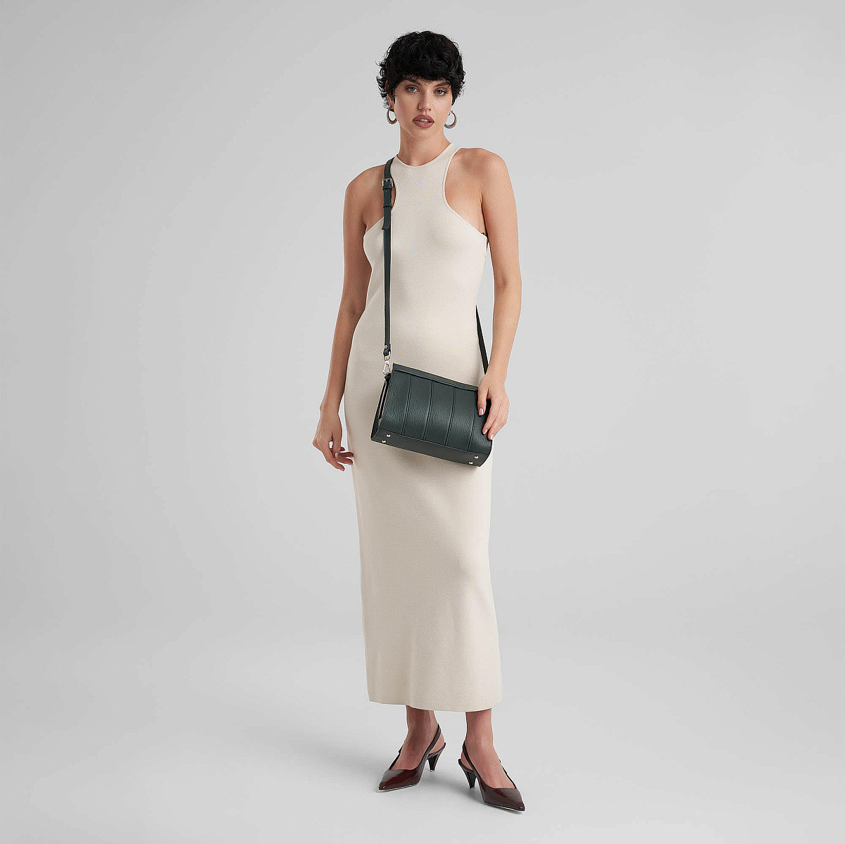 Женская сумка Dr. Koffer из натуральной кожи зеленая