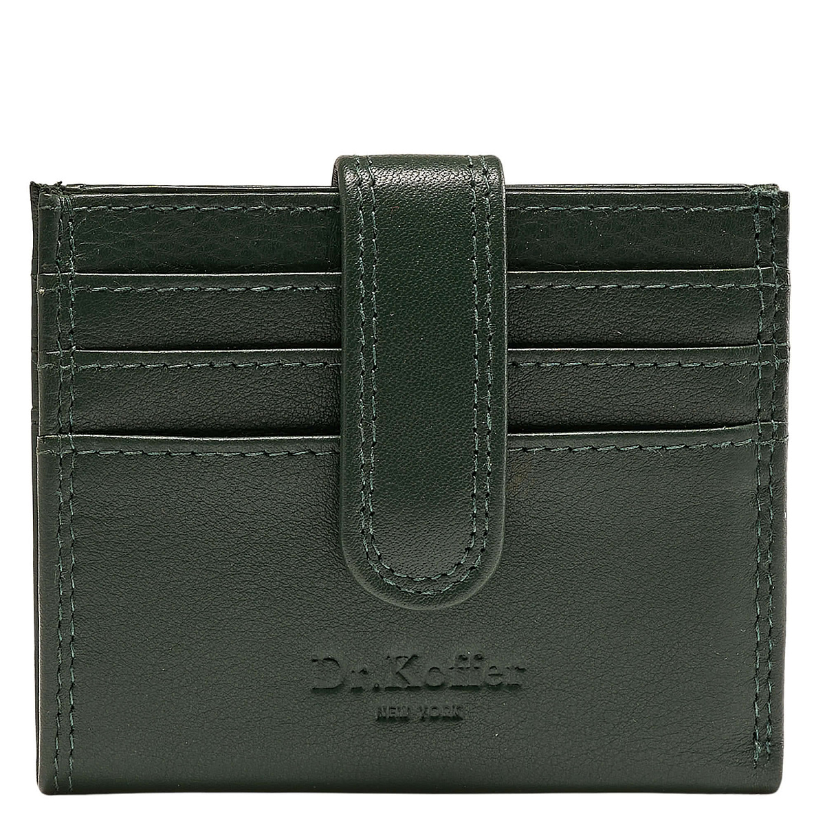 Кредитница Dr.Koffer из натуральной кожи зеленая