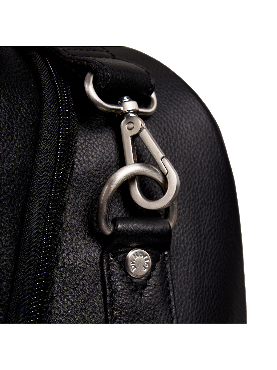 Сумка дорожная Dr.Koffer из натуральной кожи черная