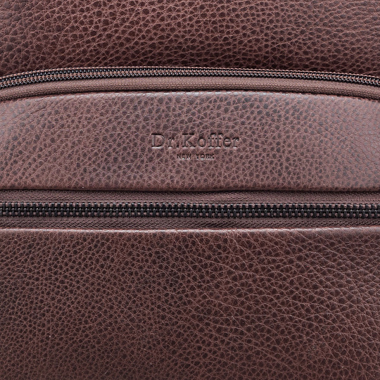 Рюкзак Dr.Koffer из натуральной кожи темно-коричневый