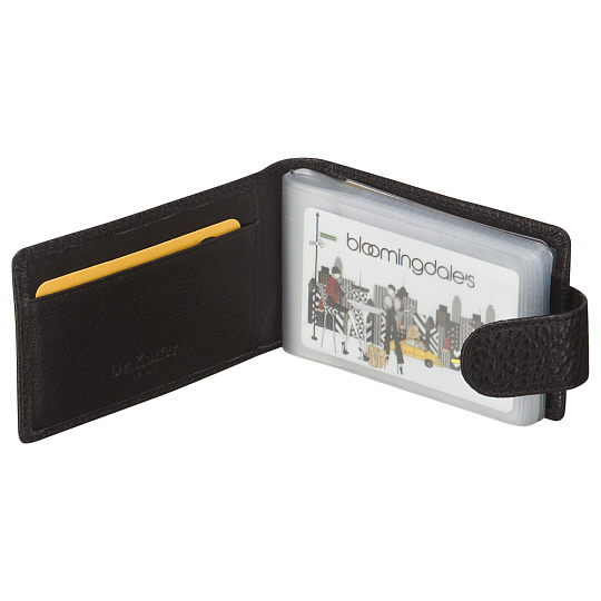 Визитница Dr.Koffer из натуральной кожи черная