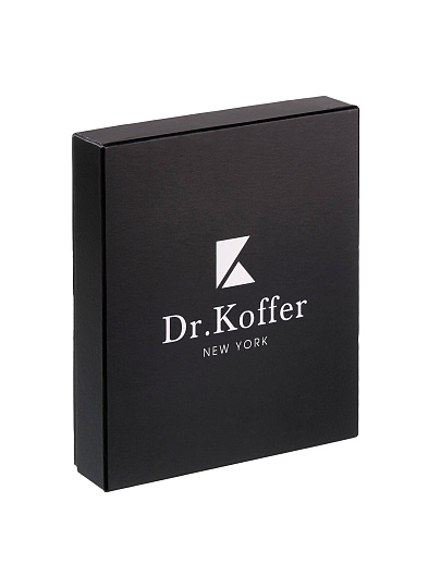 Зажим для денег Dr.Koffer из натуральной кожи синий