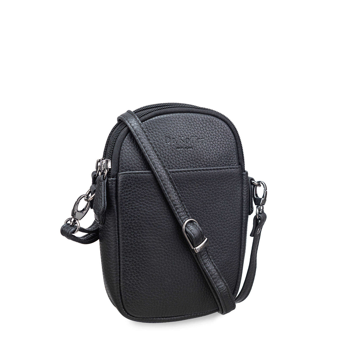 Сумка через плечо Dr.Koffer из натуральной кожи черная