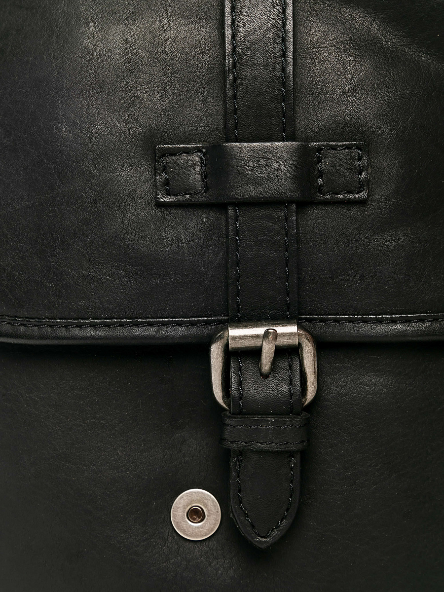 Сумка через плечо Dr.Koffer из натуральной кожи черная