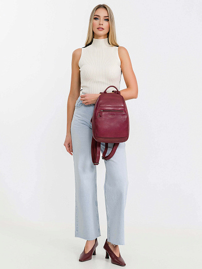 Рюкзак Dr.Koffer из натуральной кожи бордовый