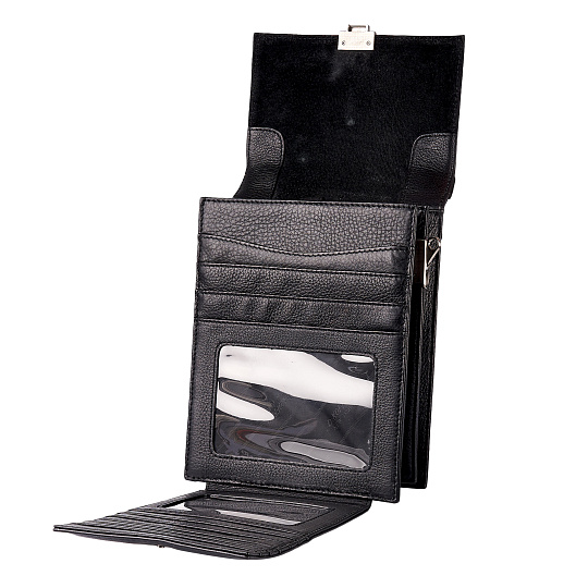 Сумка через плечо Dr.Koffer из натуральной кожи черная