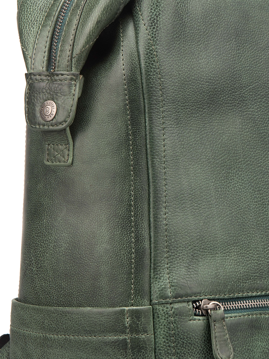 Рюкзак Dr. Koffer из натуральной кожи зеленый