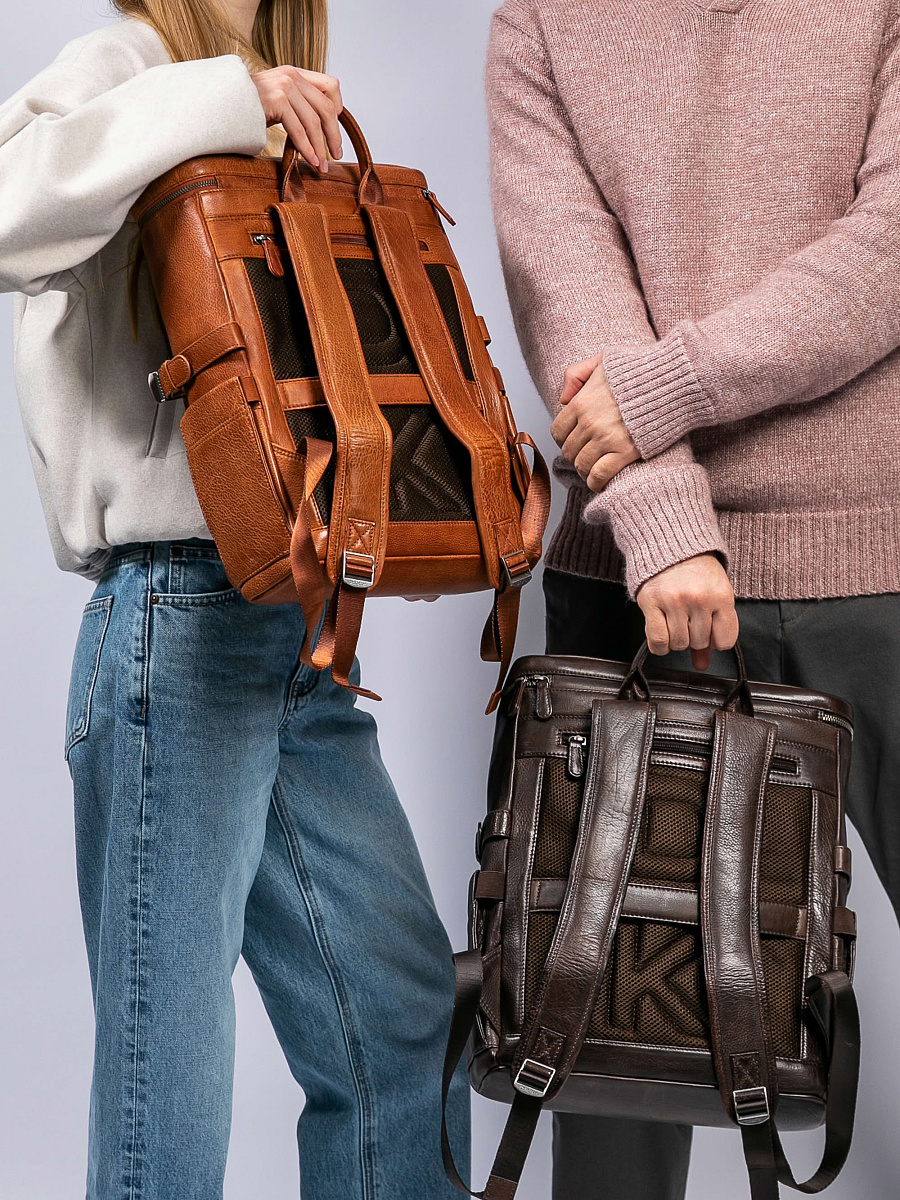 Рюкзак Dr. Koffer из натуральной кожи коричневый