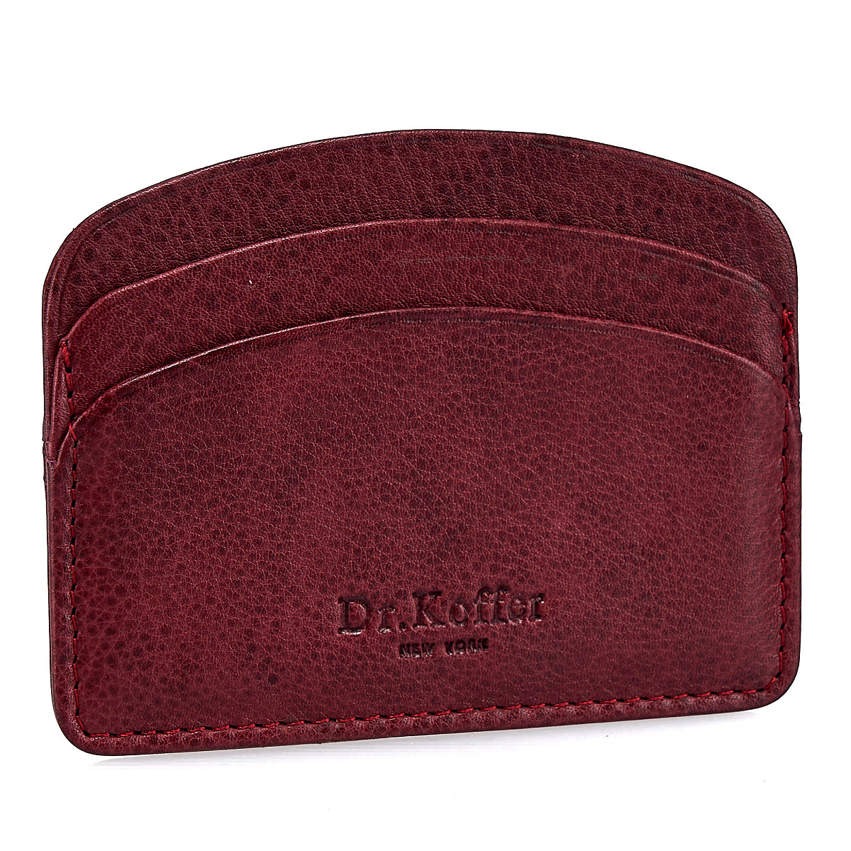 Кредитница Dr.Koffer из натуральной кожи бордовая