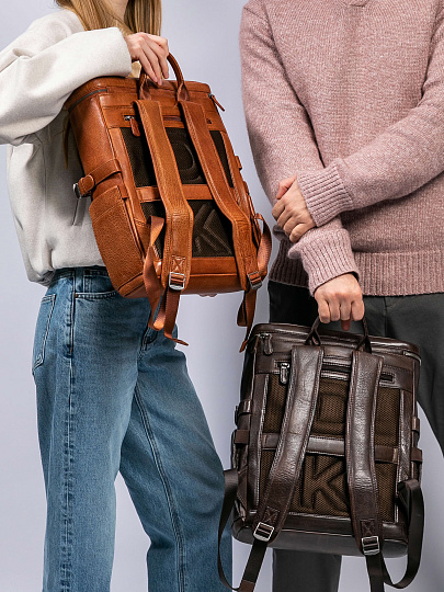 Рюкзак Dr. Koffer из натуральной кожи коричневый