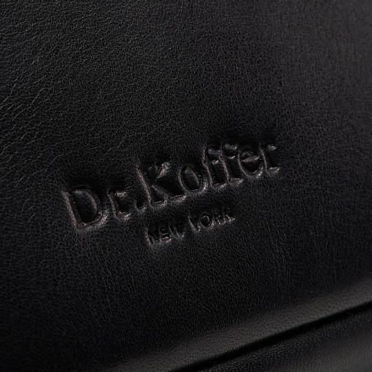 Несессер Dr. Koffer из натуральной кожи черный