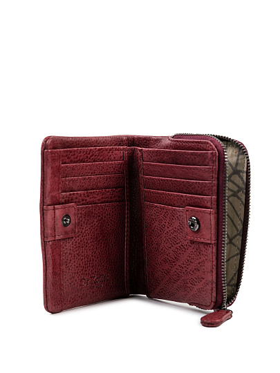 Портмоне Dr.Koffer из натуральной кожи бордовое