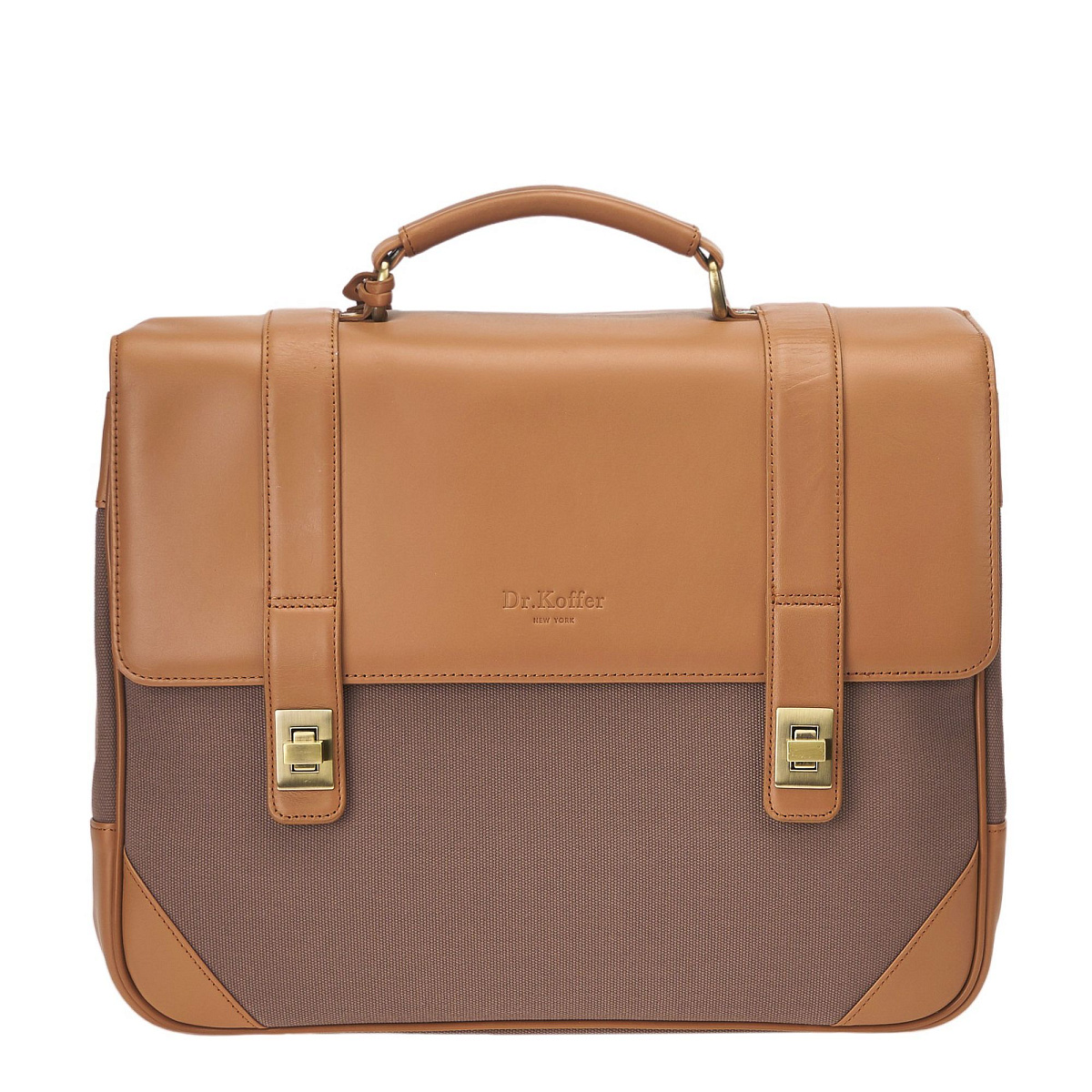 Сумка дорожная Dr.Koffer из натуральной кожи коричневая