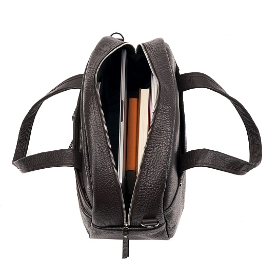 Коричневая дорожная сумка из натуральной кожи