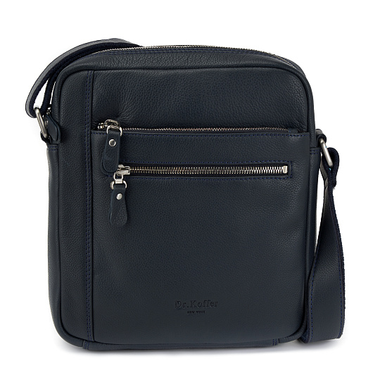 Сумка через плечо Dr.Koffer из натуральной кожи синяя
