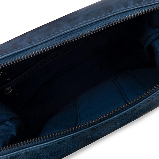 Сумка через плечо Dr.Koffer из натуральной кожи синяя