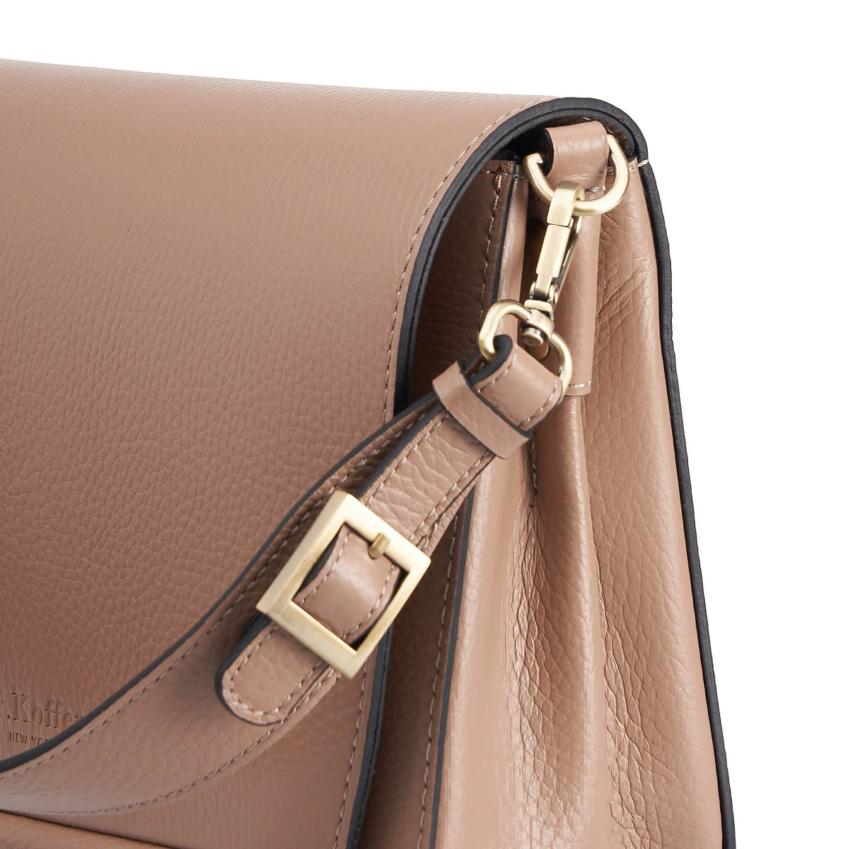 Женская сумка Dr. Koffer из натуральной кожи бежевая