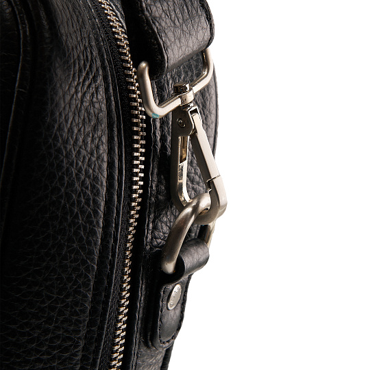 Деловая сумка Dr.Koffer из натуральной кожи черная