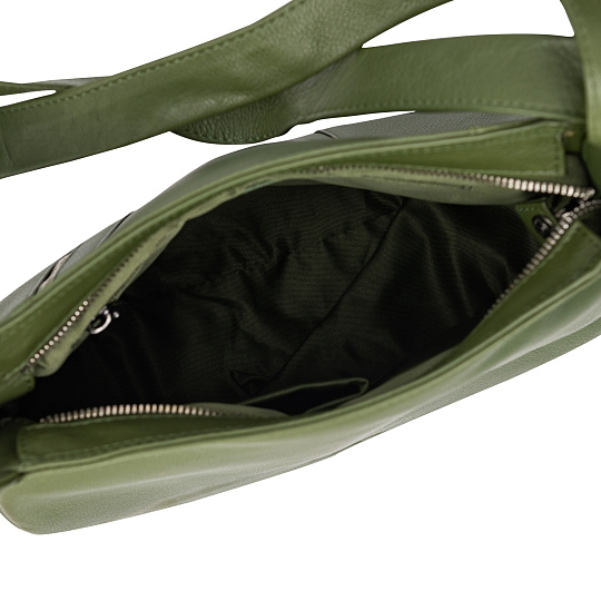 Женская сумка Dr.Koffer из натуральной кожи зеленая