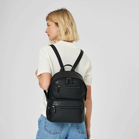 Рюкзак Dr.Koffer из натуральной кожи черный