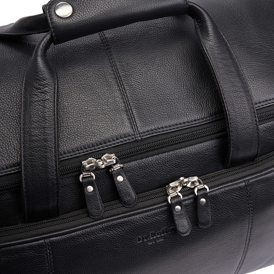 Сумка дорожная Dr.Koffer из натуральной кожи черная