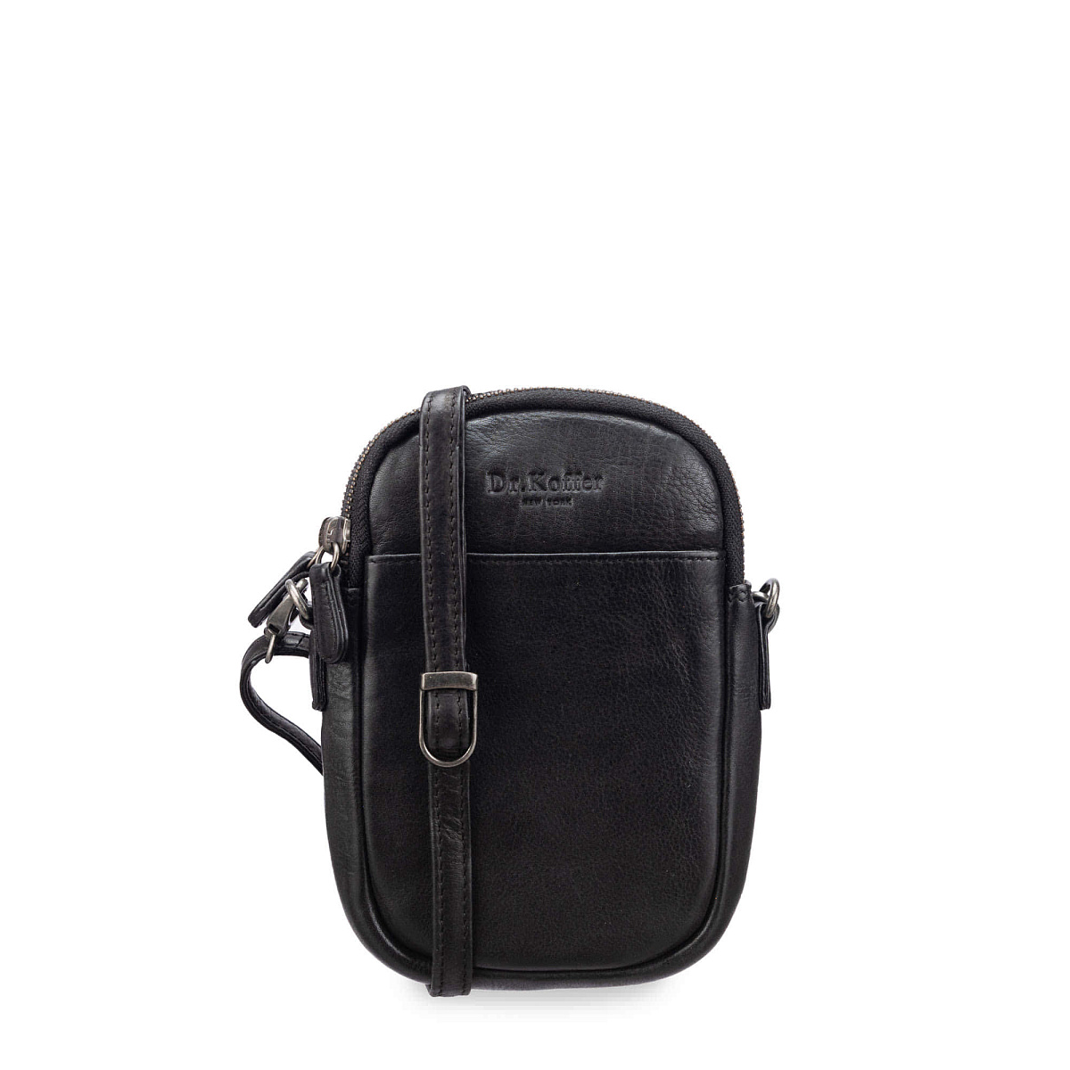 Сумка через плечо Dr.Koffer из натуральной кожи черная
