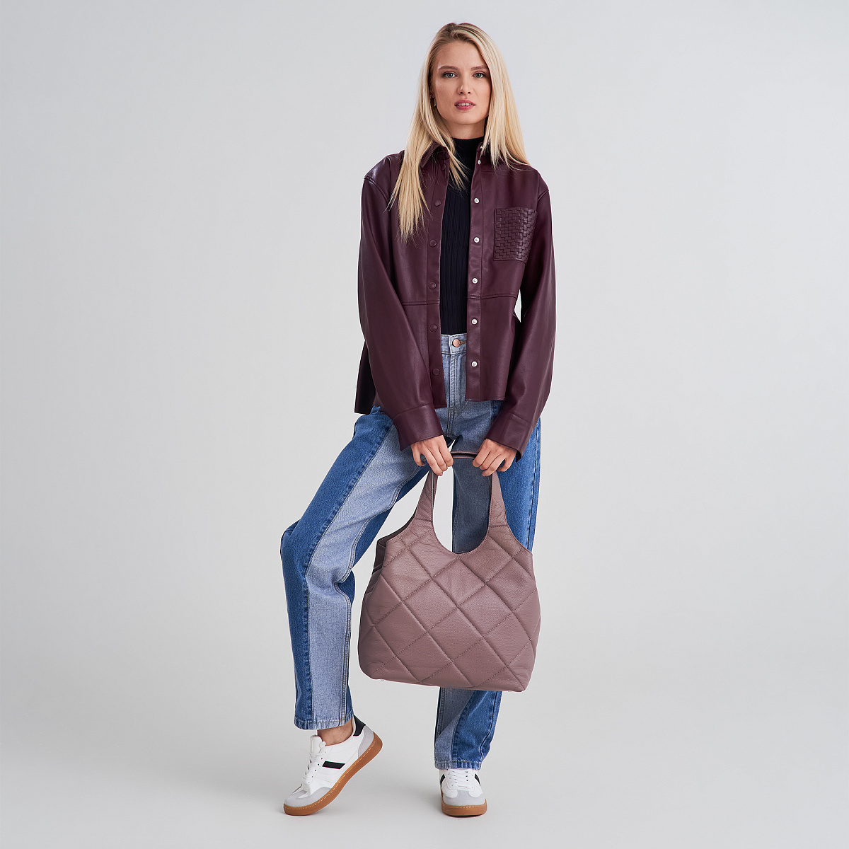 Женская сумка Dr. Koffer из натуральной кожи розовая