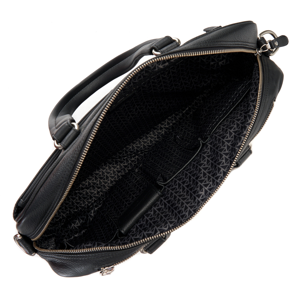 Деловая сумка Dr.Koffer из натуральной кожи черная