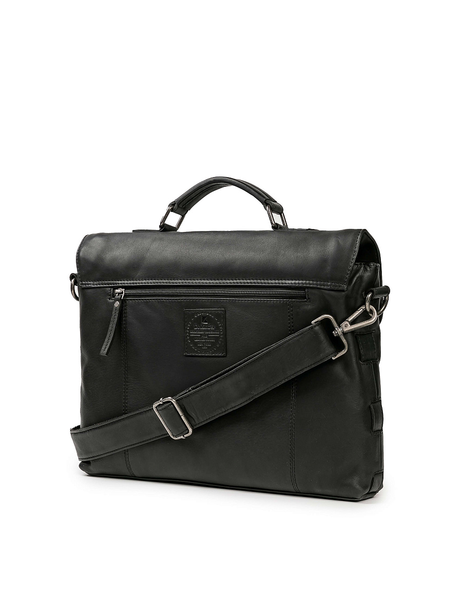 Портфель Dr.Koffer из натуральной кожи черный