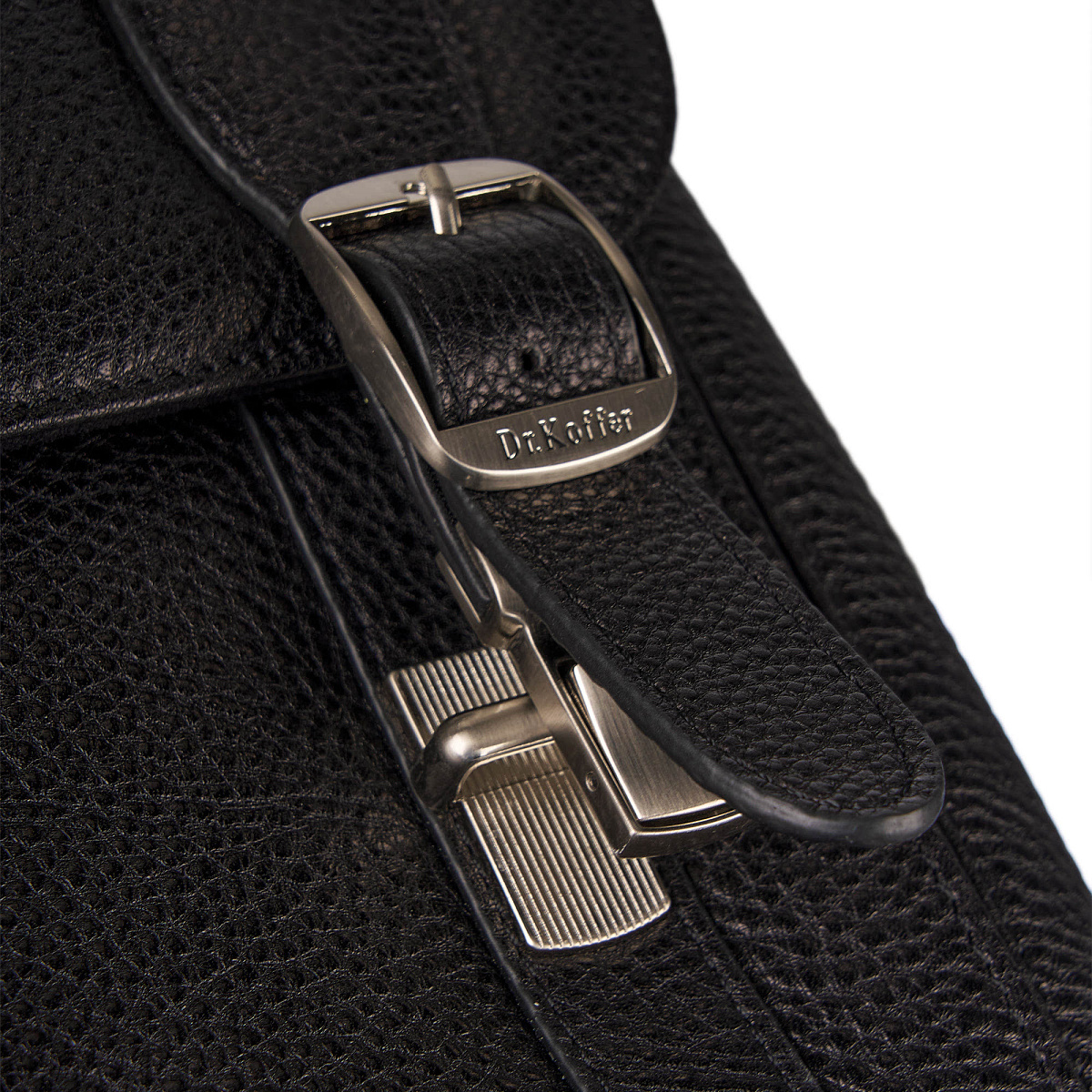 Сумка планшет Dr.Koffer из натуральной кожи черный