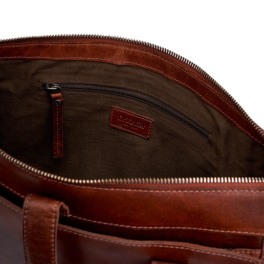 Женская сумка Dr.Koffer из натуральной кожи светло-коричневая