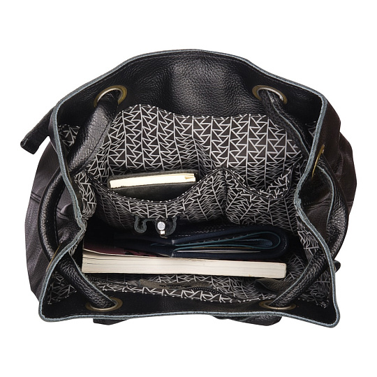 Рюкзак Dr.Koffer из натуральной кожи черный