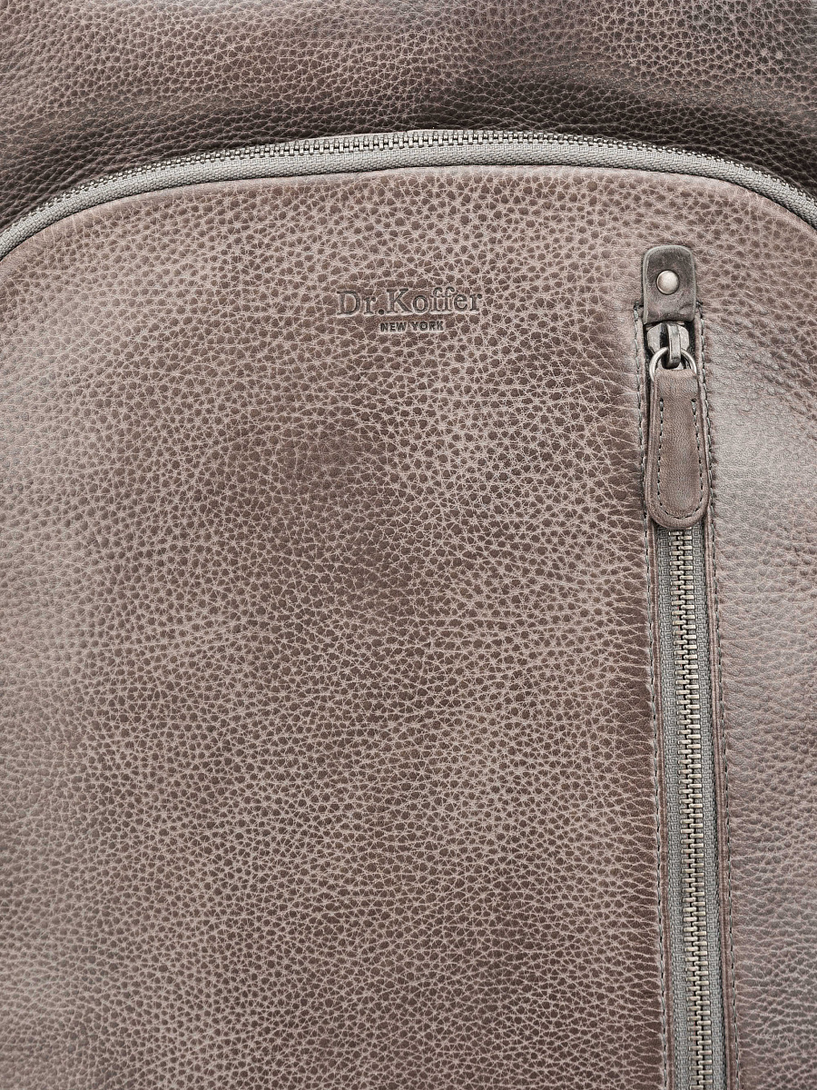 Рюкзак Dr. Koffer из натуральной кожи серый