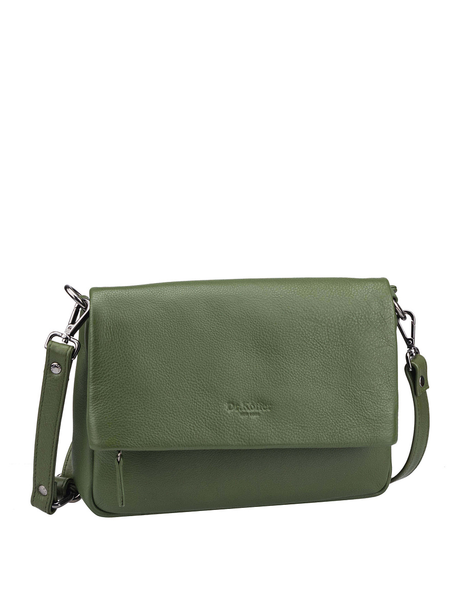 Женская сумка Dr.Koffer из натуральной кожи зеленая