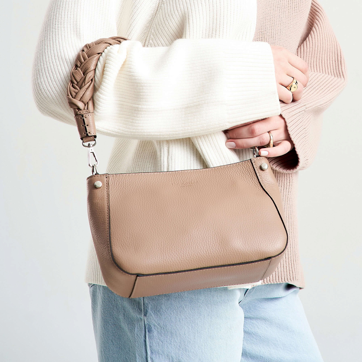 Женская сумка Dr. Koffer из натуральной кожи коричневая