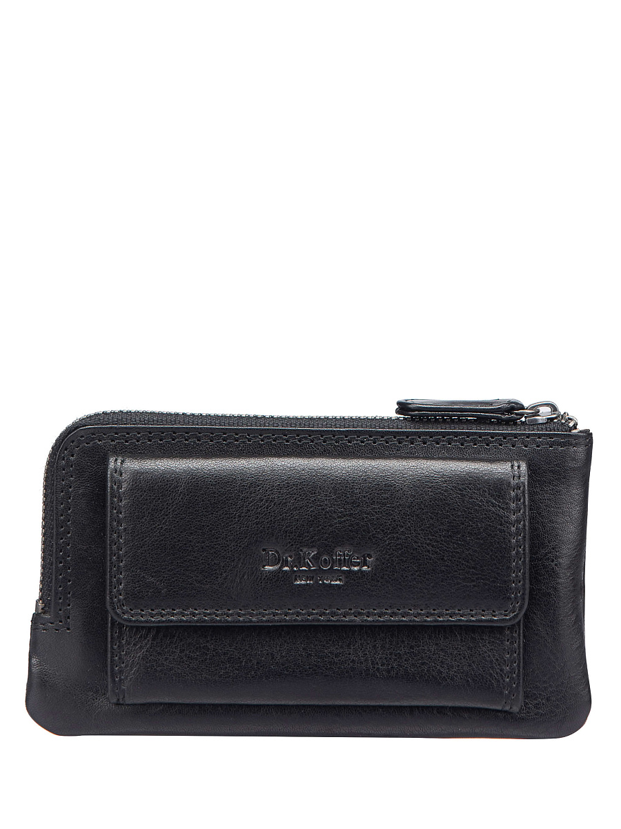 Ключница Dr.Koffer из натуральной кожи черная