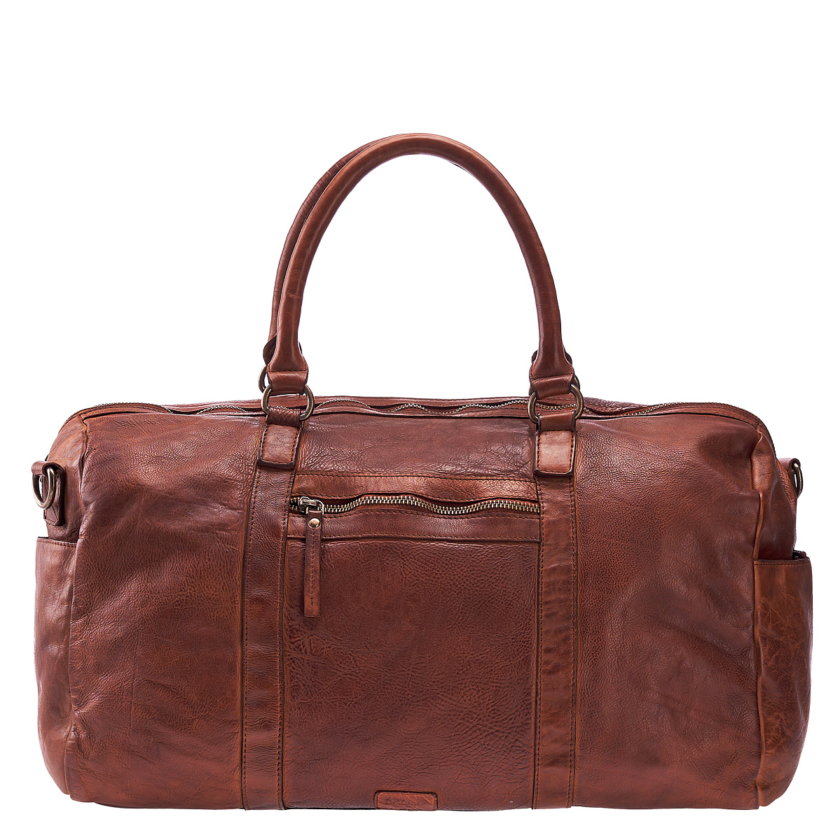 Сумка дорожная Dr.Koffer из натуральной кожи коричневая