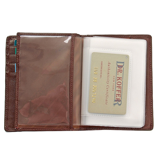 Обложка для паспорта/автодок из натуральной кожи Dr. Koffer