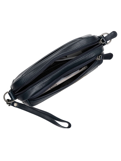 Сумка-визитка Dr. Koffer из натуральной кожи синяя