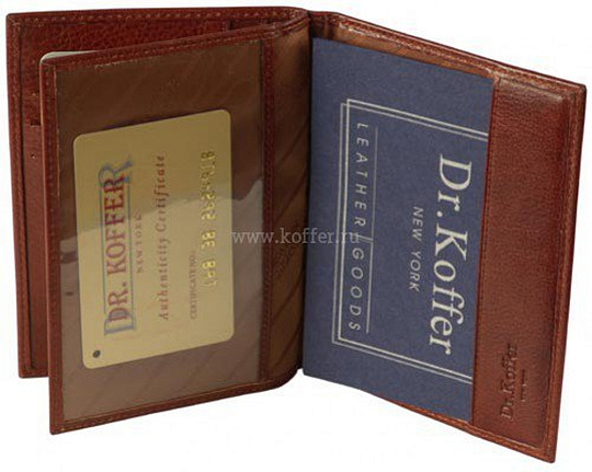 Обложка для паспорта из натуральной кожи Dr. Koffer