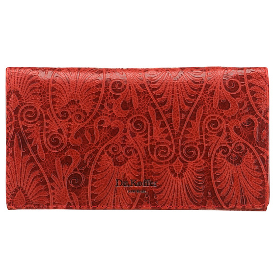 Портмоне Dr.Koffer из натуральной кожи красное
