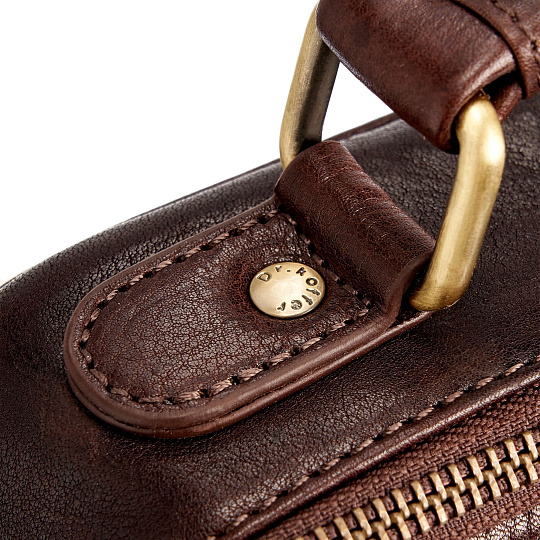 Сумка через плечо Dr.Koffer из натуральной кожи коричневая