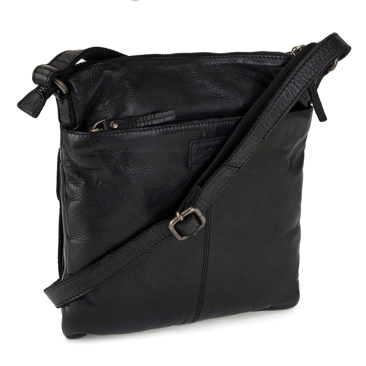 Сумка через плечо Dr.Koffer из натуральной кожи черная