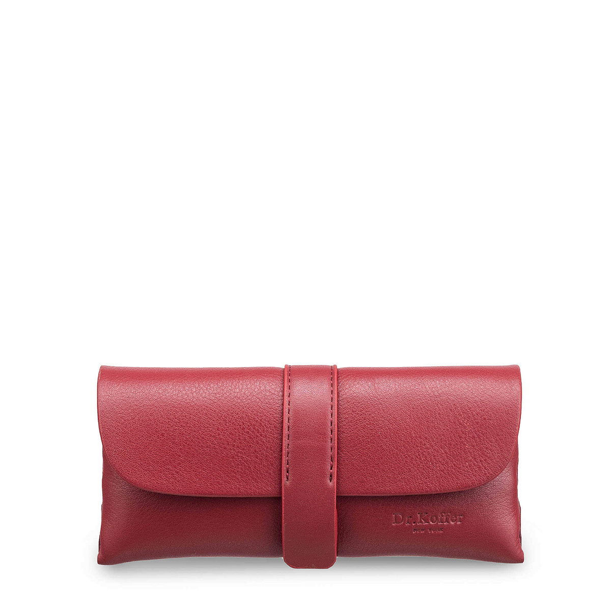 Очечник Dr.Koffer из натуральной кожи красный